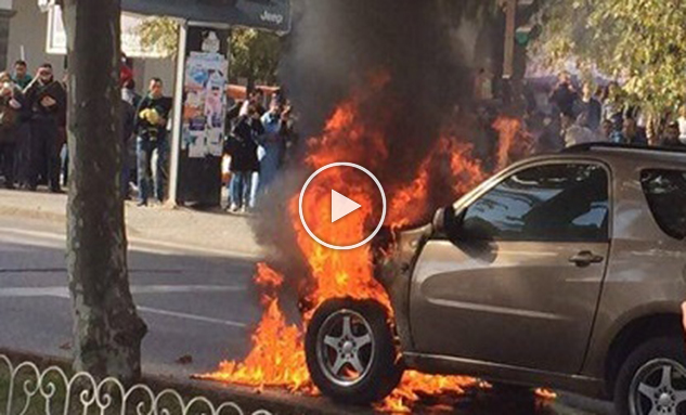 صورة بالفيديو.. إنفجار سيارة وسط مدينة فاس
