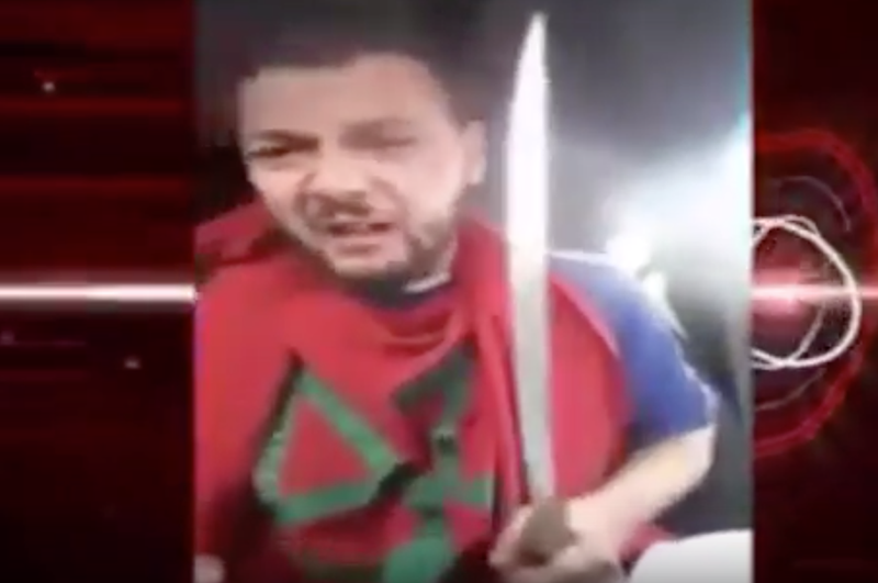 صورة خطير.. شخص من الدار البيضاء يهدد ساكنة الحسيمة بالقتل ذبحا بوجه مكشوف
